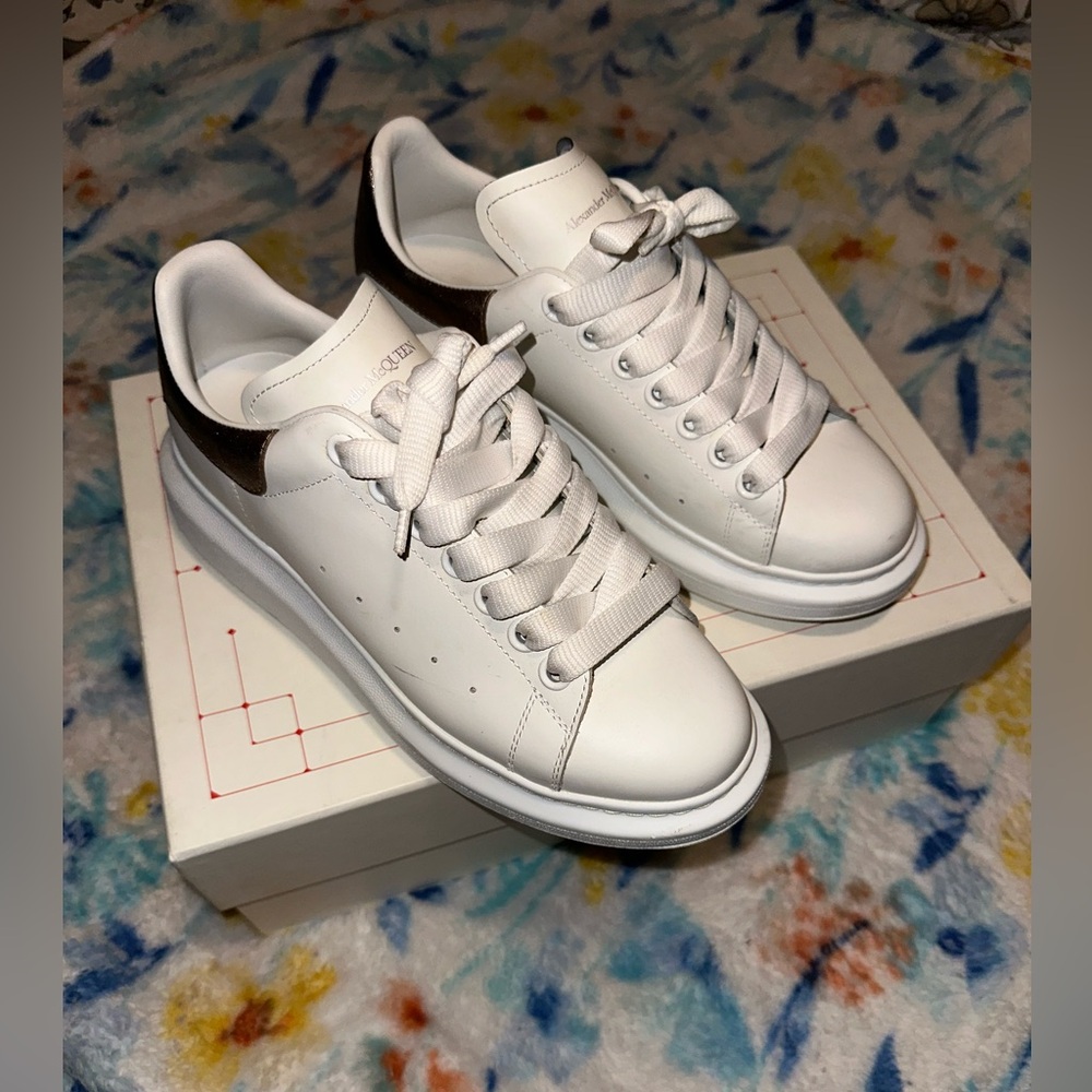 Alexander McQueen White and Black Sneakers